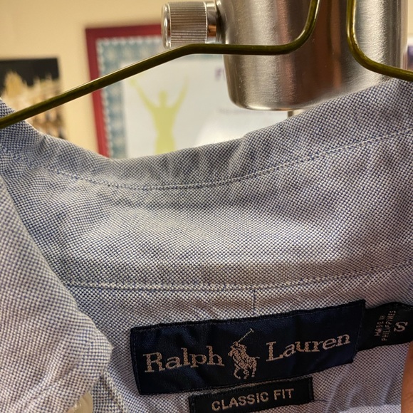 Polo Ralph Lauren Mens S Heather Blue Button Down - Picture 3 of 5